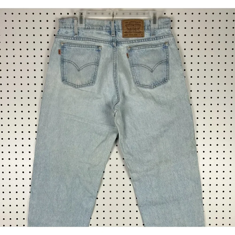 Levi's‎ 550 Light Wash Vintage Jeans 32x32 DOUBLE ORANGE TAB Worn 90s RARE